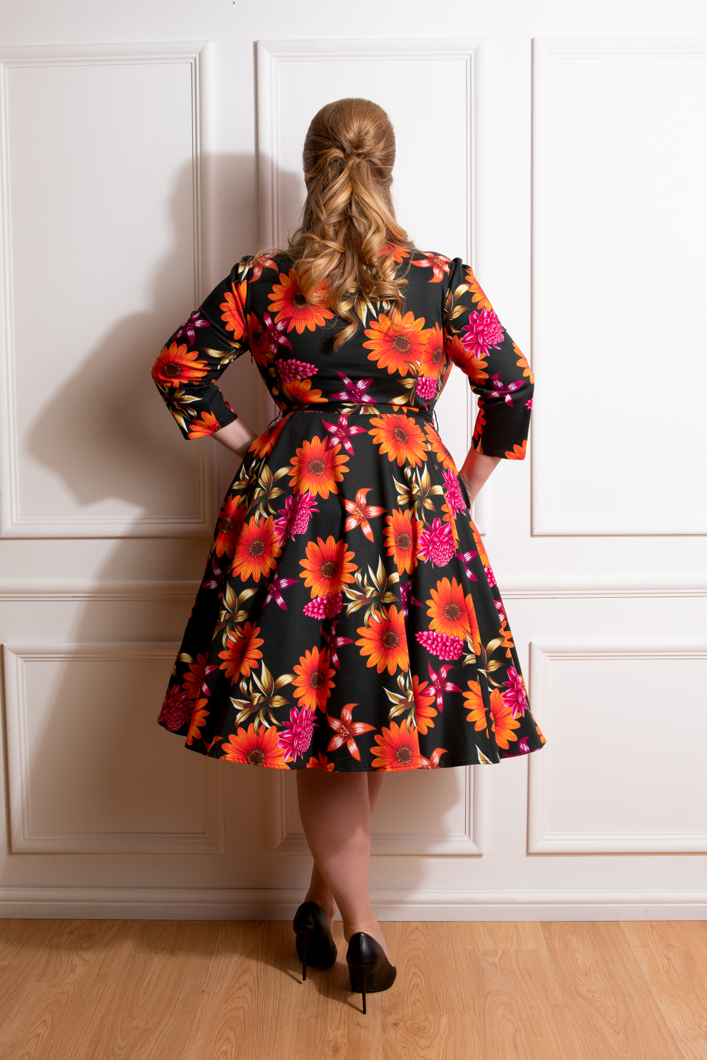 Eden Floral Swing Dress in Plus Size